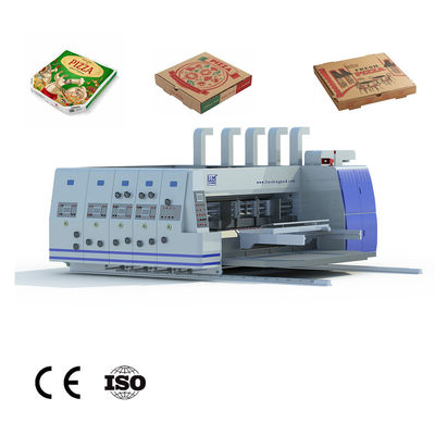 gewölbte Druckmaschine, printer&amp;slotter&amp;rotary Stanze der Wellpappe 4 Farb